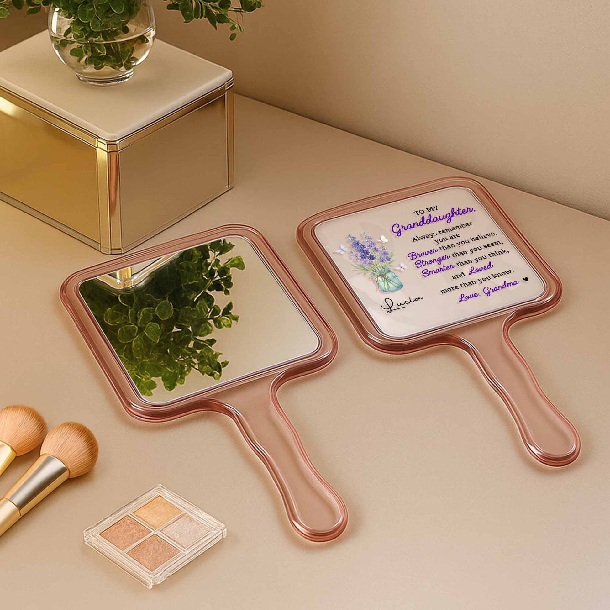 To My Granddaughter, Flowers In Vase