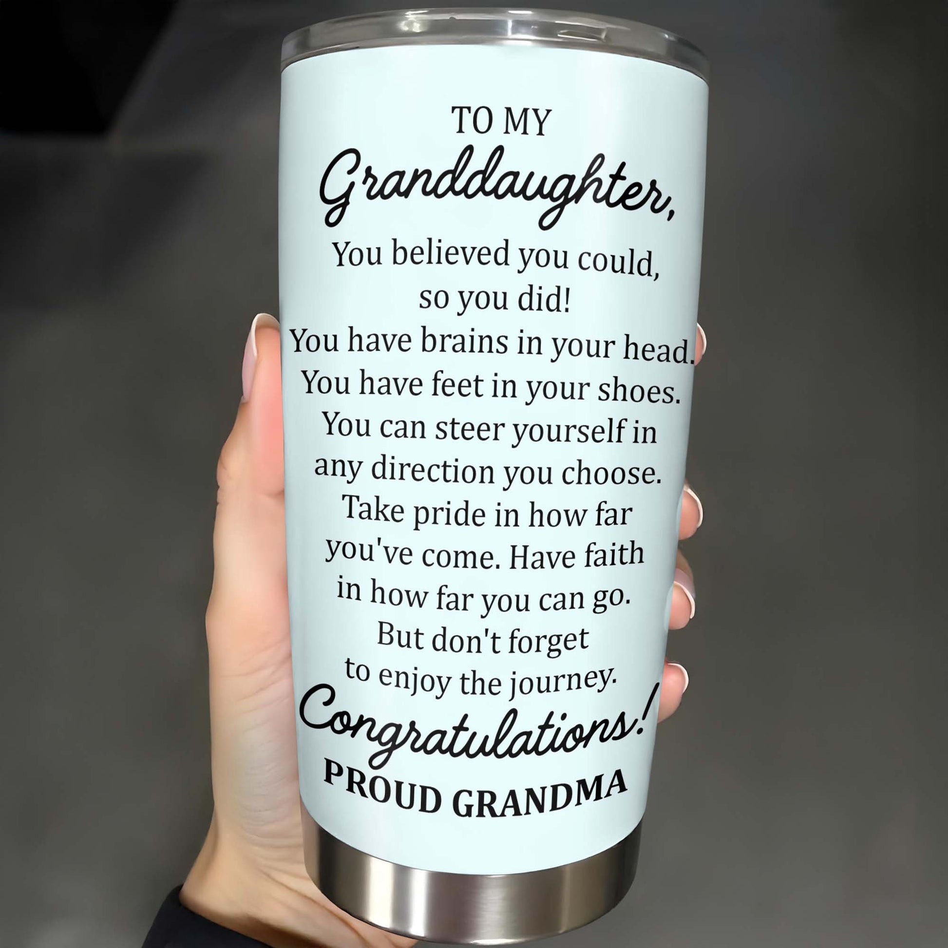 To My Granddaughter, You Believed You Could, Police Officer Uniform and Handcuffs