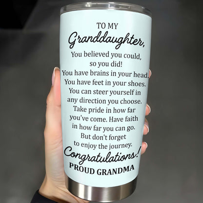 To My Granddaughter, You Believed You Could, Police Officer Uniform and Handcuffs