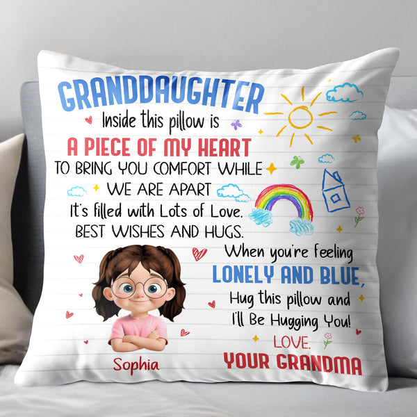 Piece Of My Heart Comfort Pillow With Love and Hugs