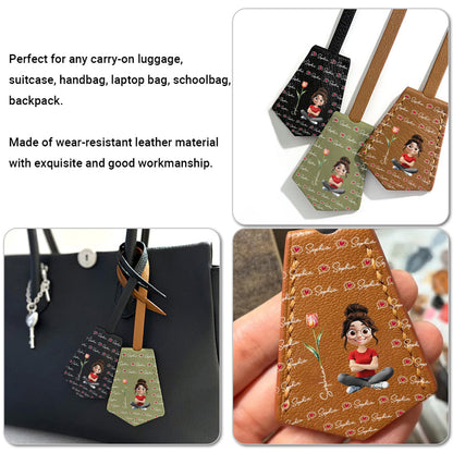 Personalized Tag With Hearts And Tulip