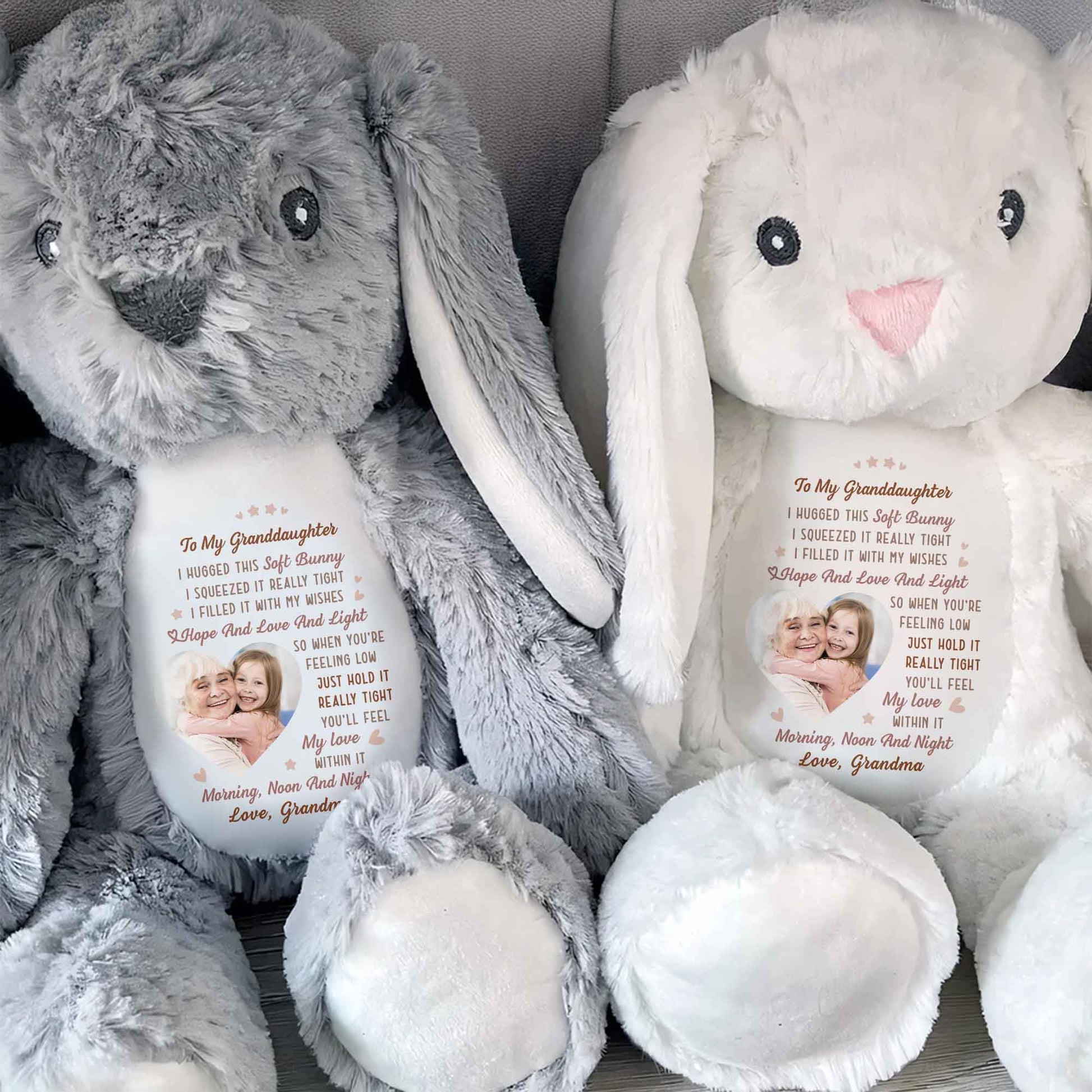 To My Granddaughter, Hope And Love And Light Soft Bunny