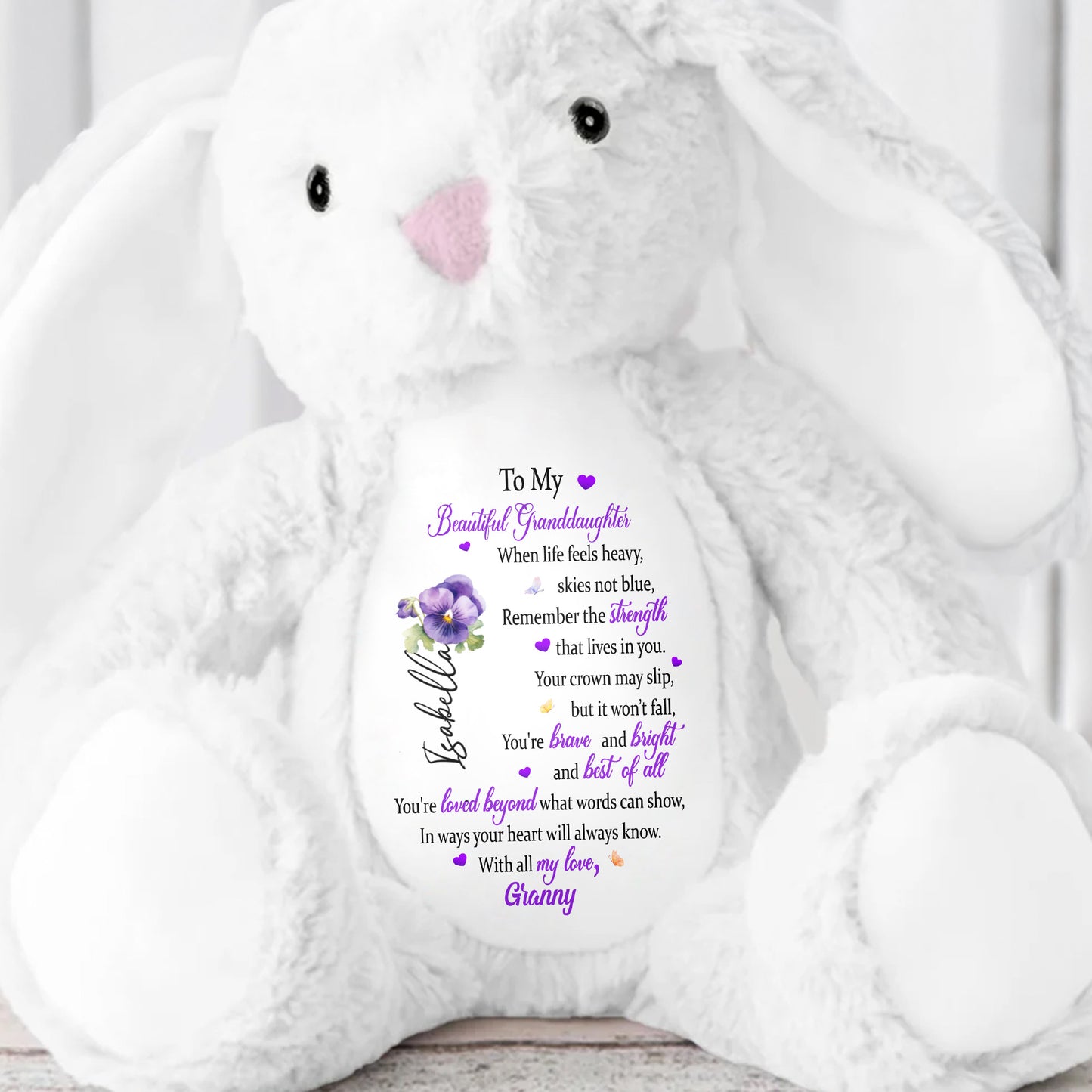 To My Beautiful Granddaughter, Hearts And Flowers