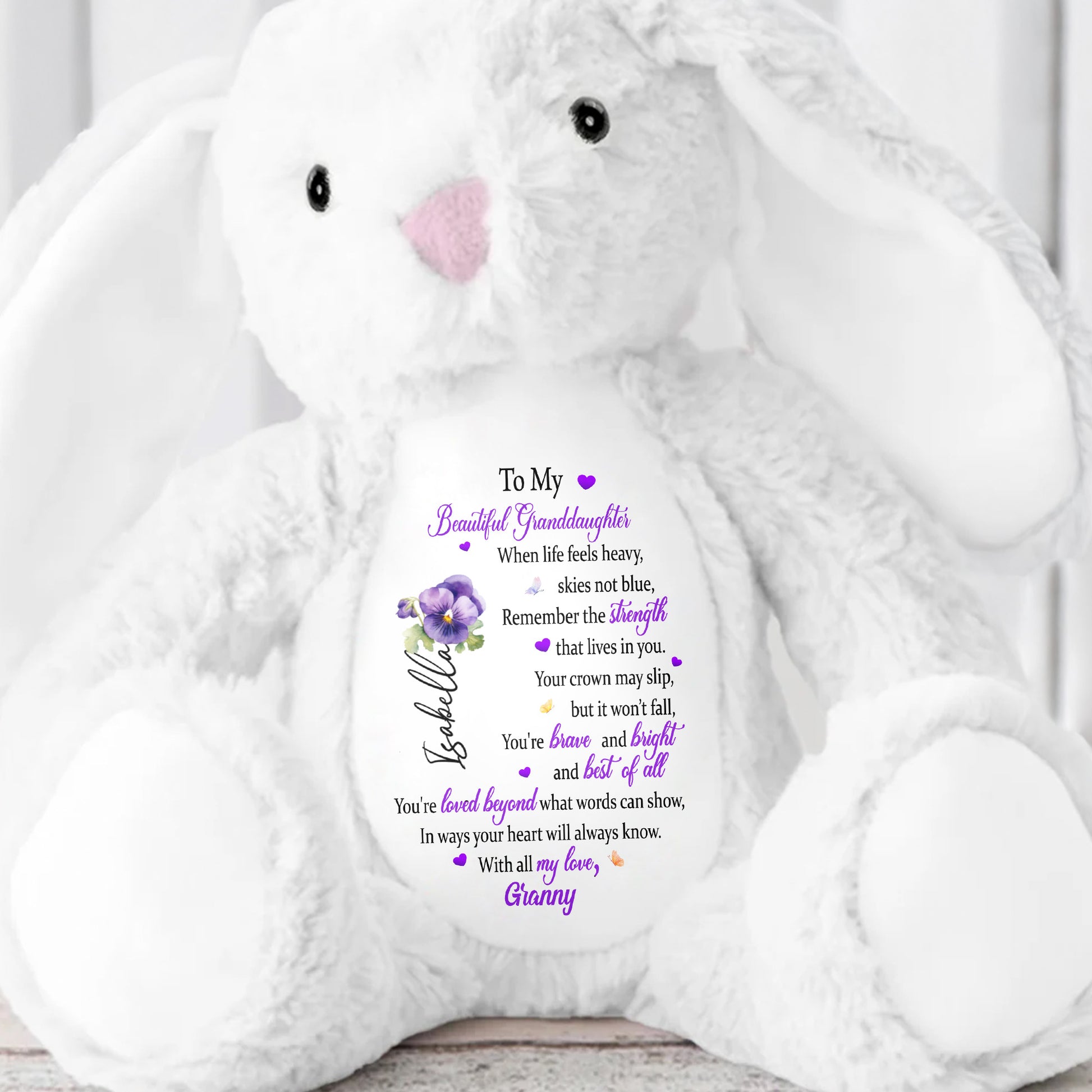 To My Beautiful Granddaughter, Hearts And Flowers