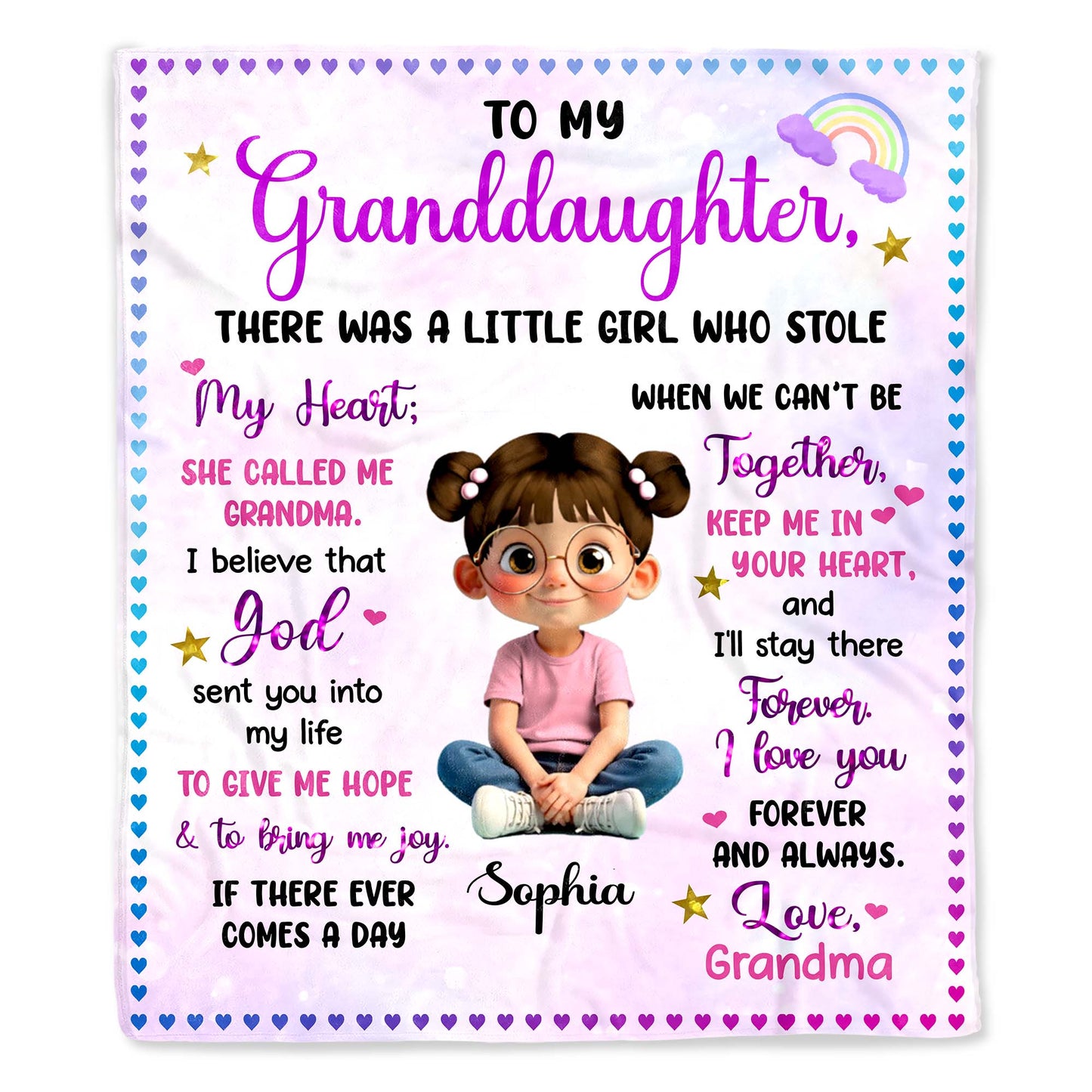 To My Granddaughter From Grandma With Love And Blessings