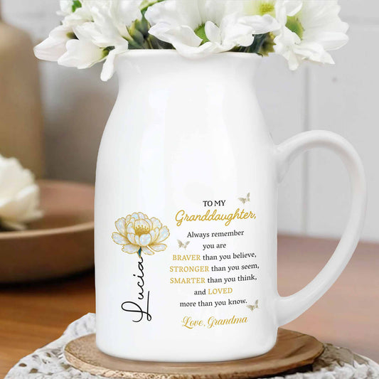 To My Granddaughter, Always Remember You Are Braver, Flower