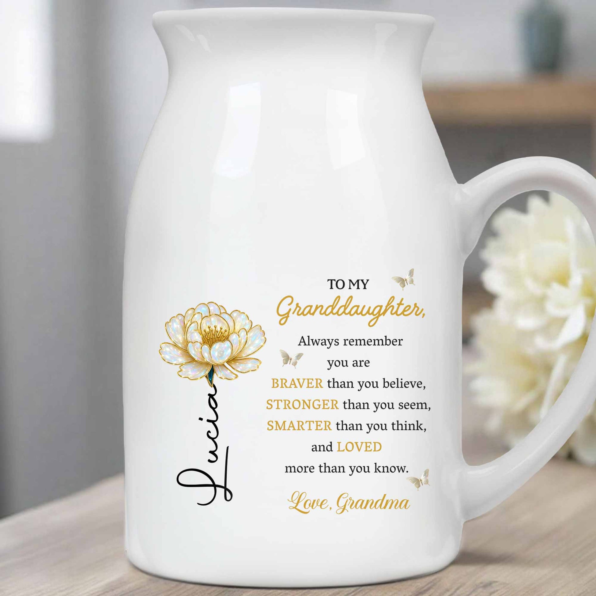 To My Granddaughter, Always Remember You Are Braver, Flower