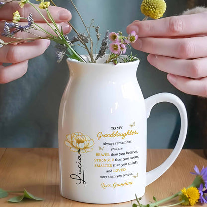 To My Granddaughter, Always Remember You Are Braver, Flower