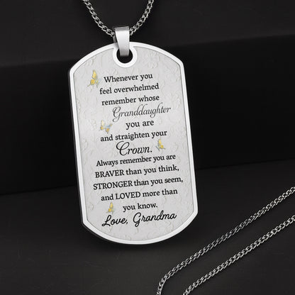 To My Granddaughter, Flower And Butterfly Design