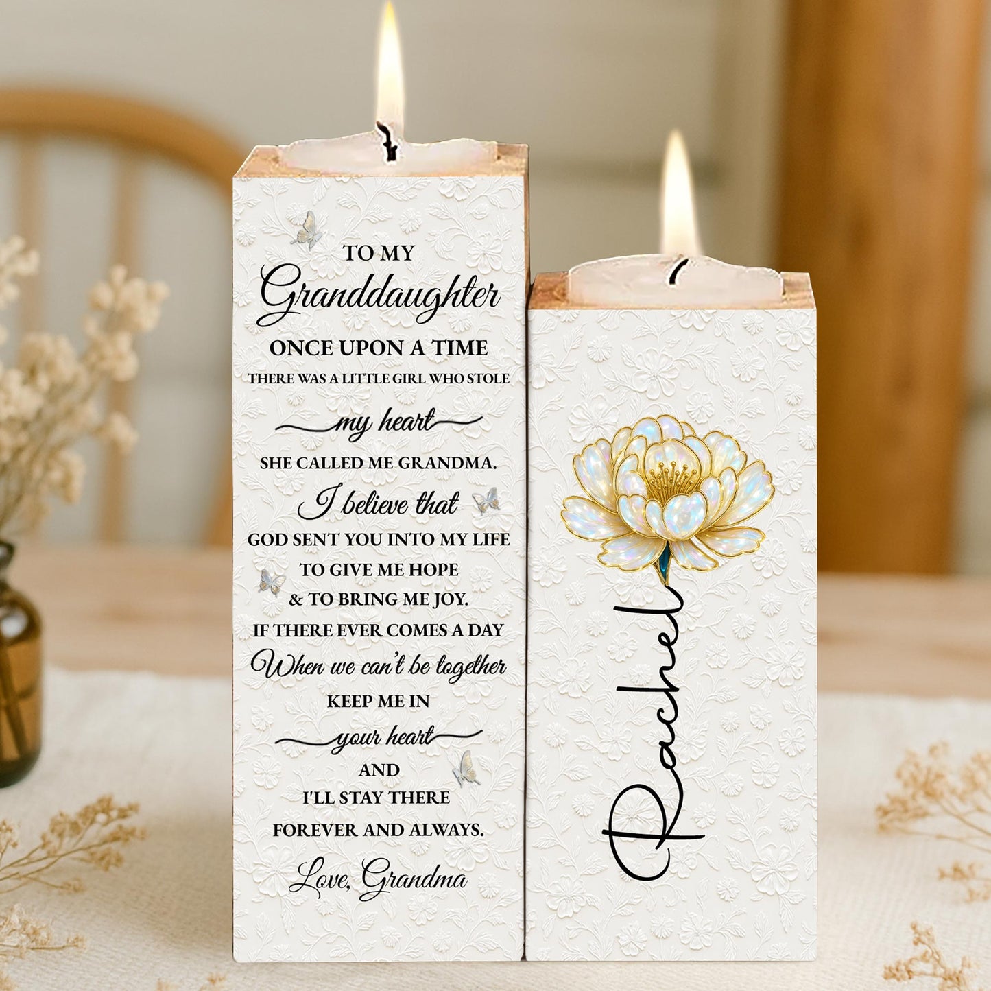 To My Granddaughter, Once Upon A Time, Flower Design