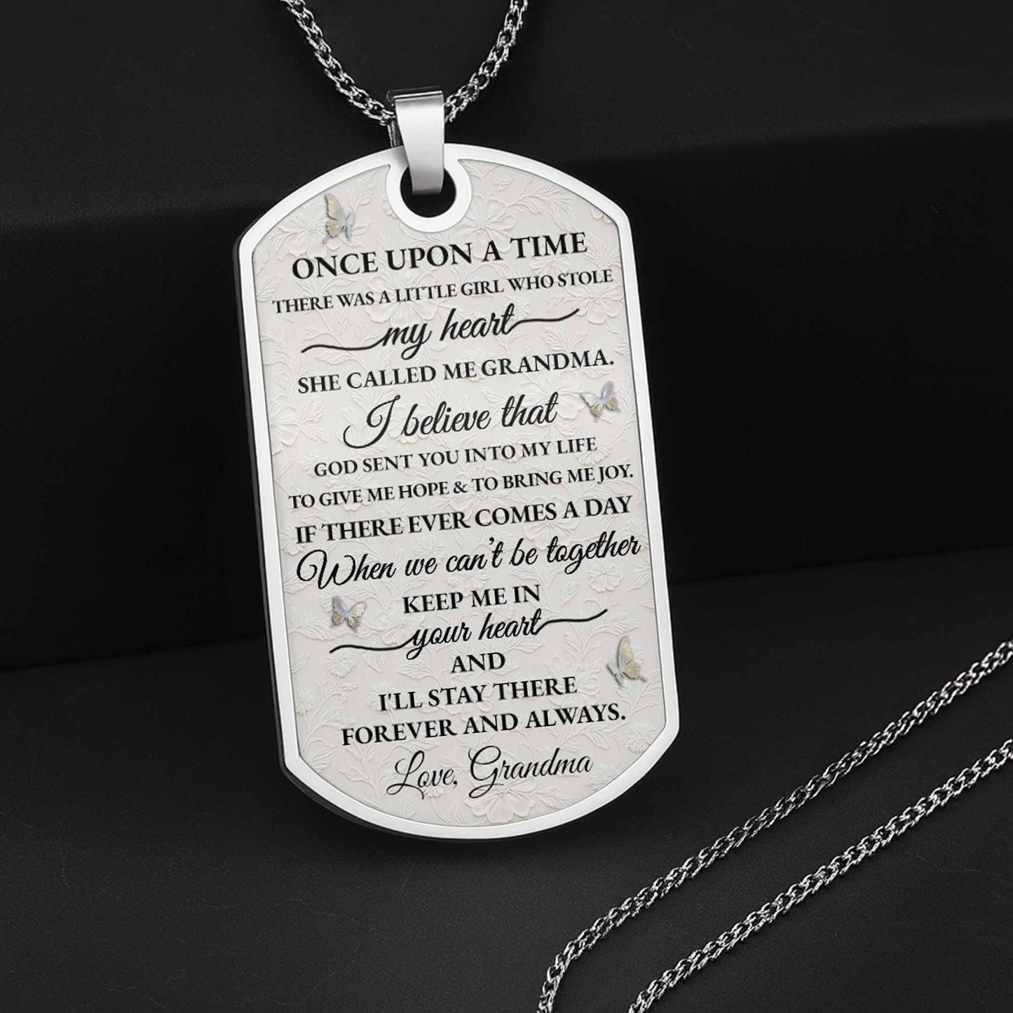 To My Granddaughter Love You Forever Flower Necklace