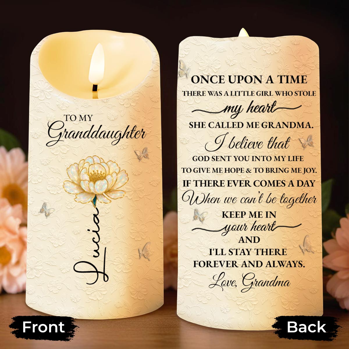To My Granddaughter, Once Upon A Time, Flower And Butterfly