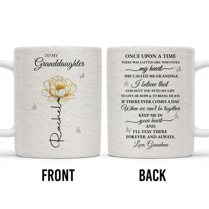 To My Granddaughter, Love Grandma, Beautiful Flower And Butterfly Design