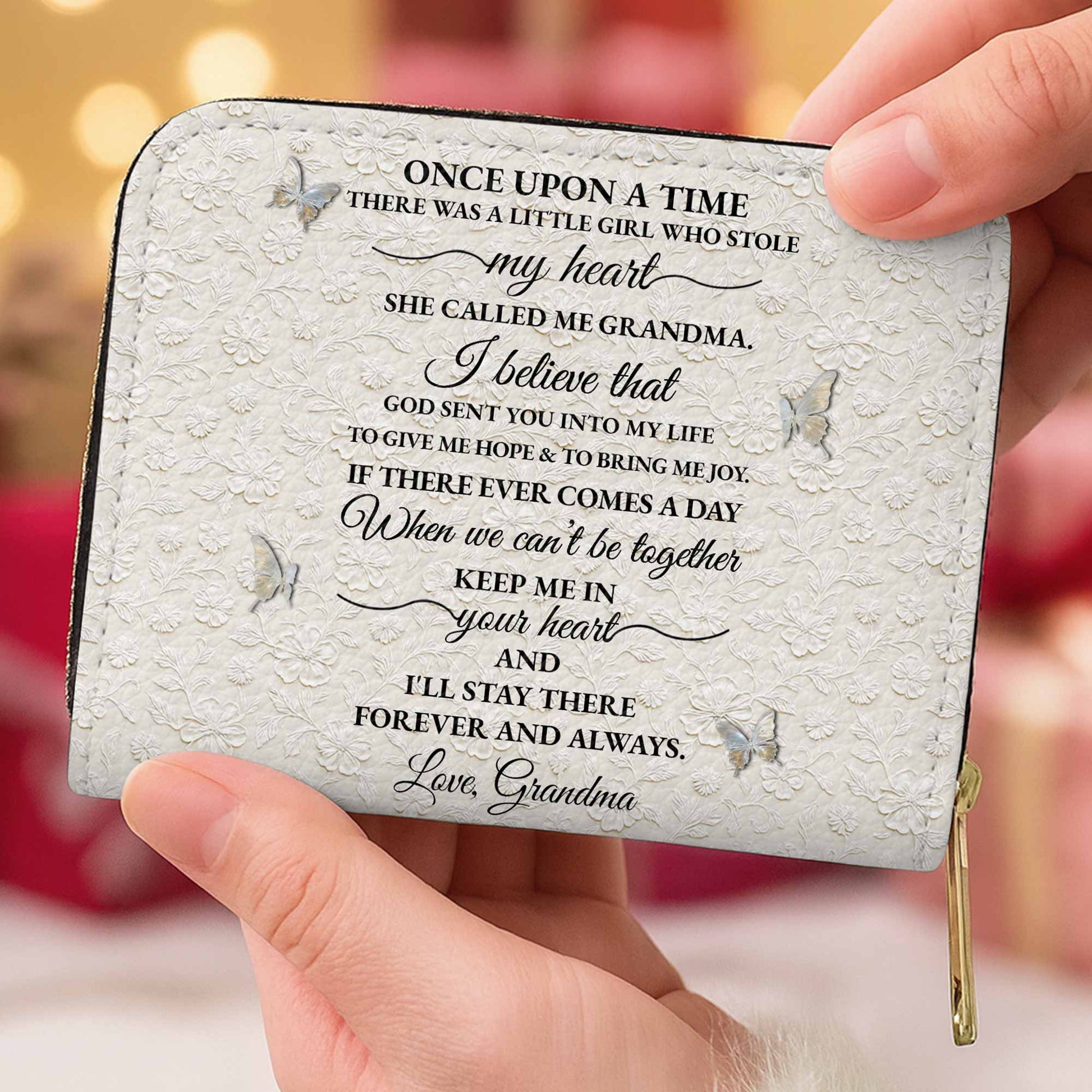 Once Upon A Time, Love Grandma, Flowers And Butterflies