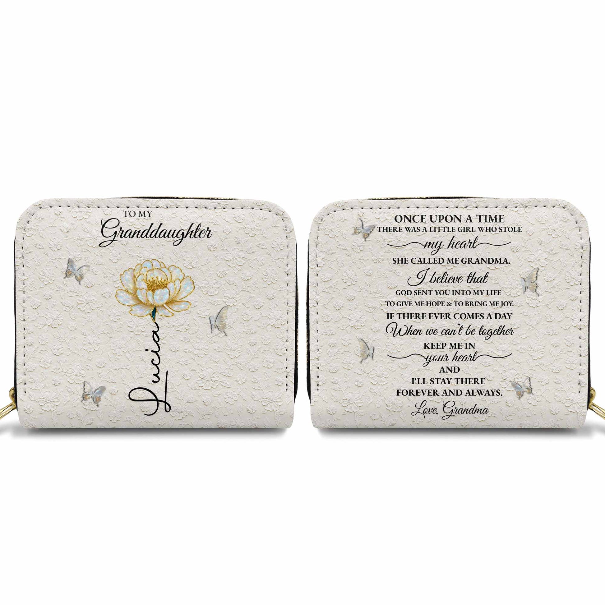 Once Upon A Time, Love Grandma, Flowers And Butterflies