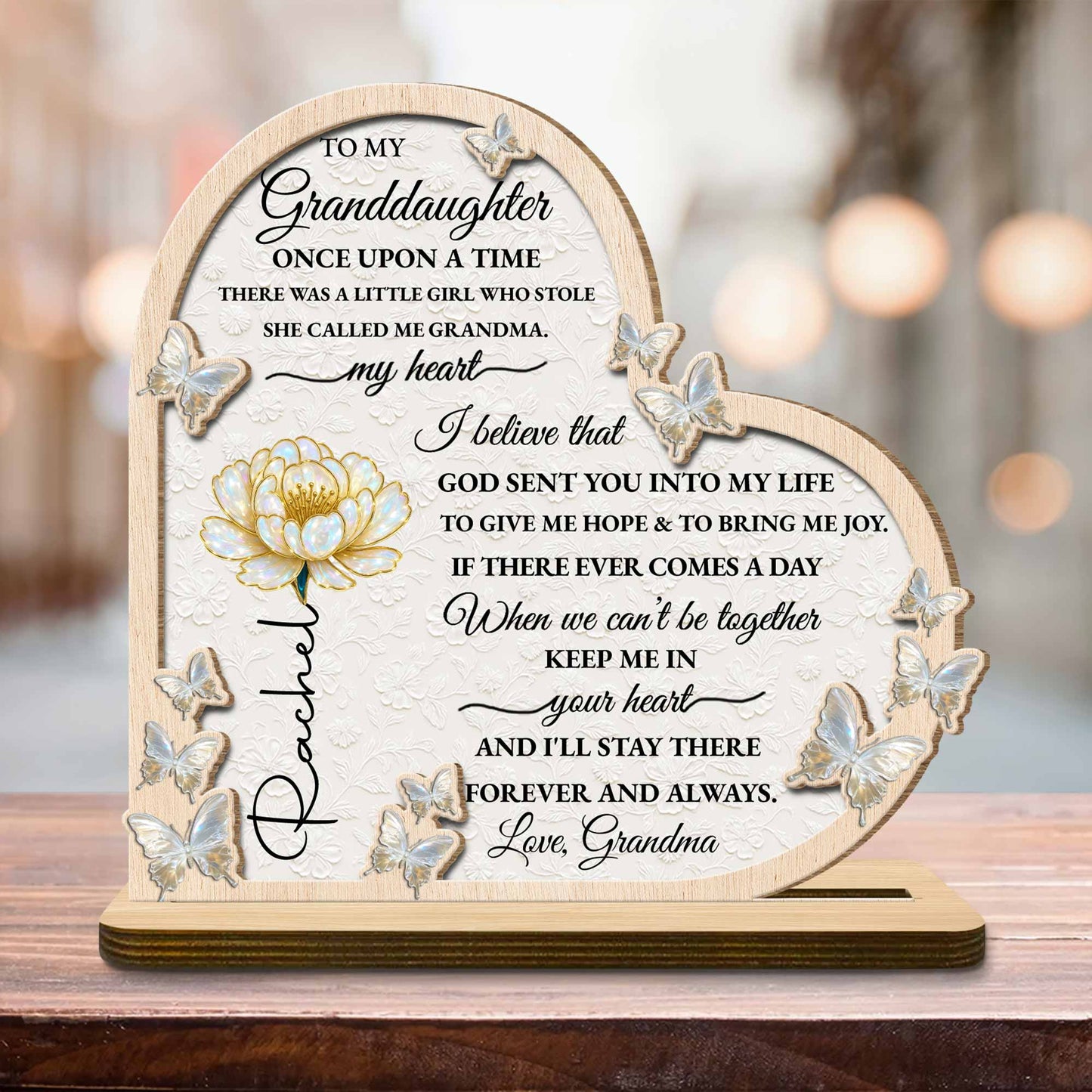 To My Granddaughter, Once Upon A Time, Butterfly And Flower