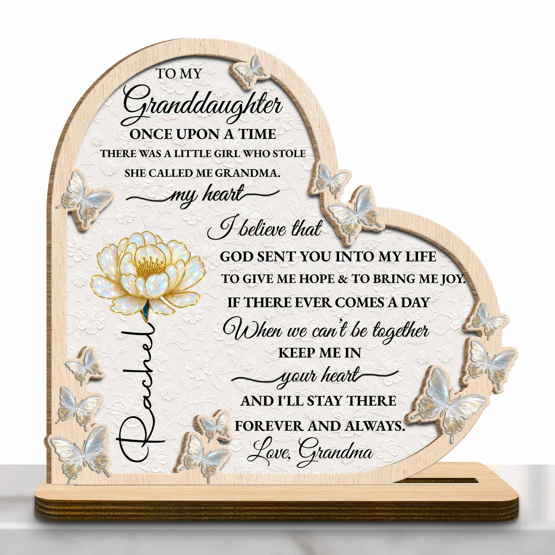 To My Granddaughter, Once Upon A Time, Butterfly And Flower