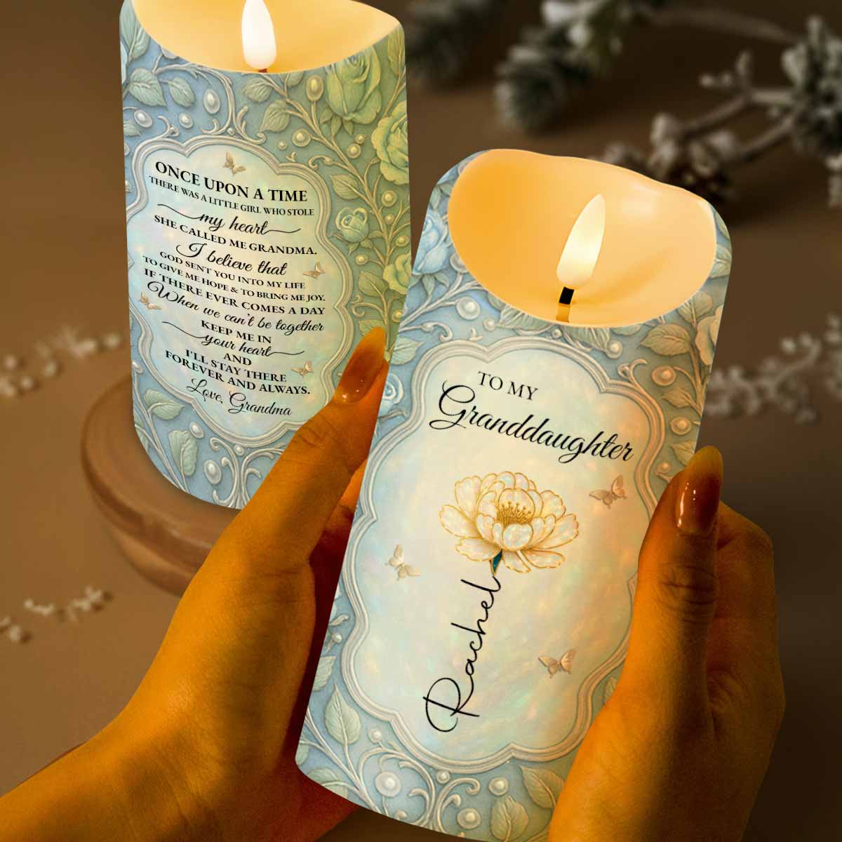 To My Granddaughter, Love Always With Flower And Butterflies
