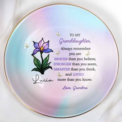 To My Granddaughter, Always Remember You Are Braver, Flower And Butterfly