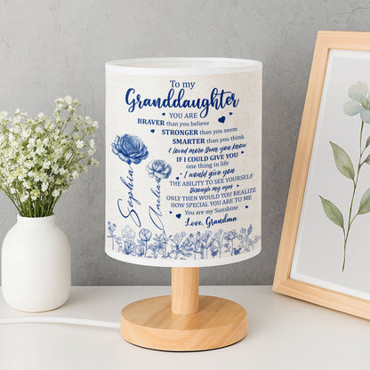 To My Granddaughter, You Are Braver Than You Believe, Love From Grandma - Personalized Custom Fabric Lamp - GDT407_FLAMP