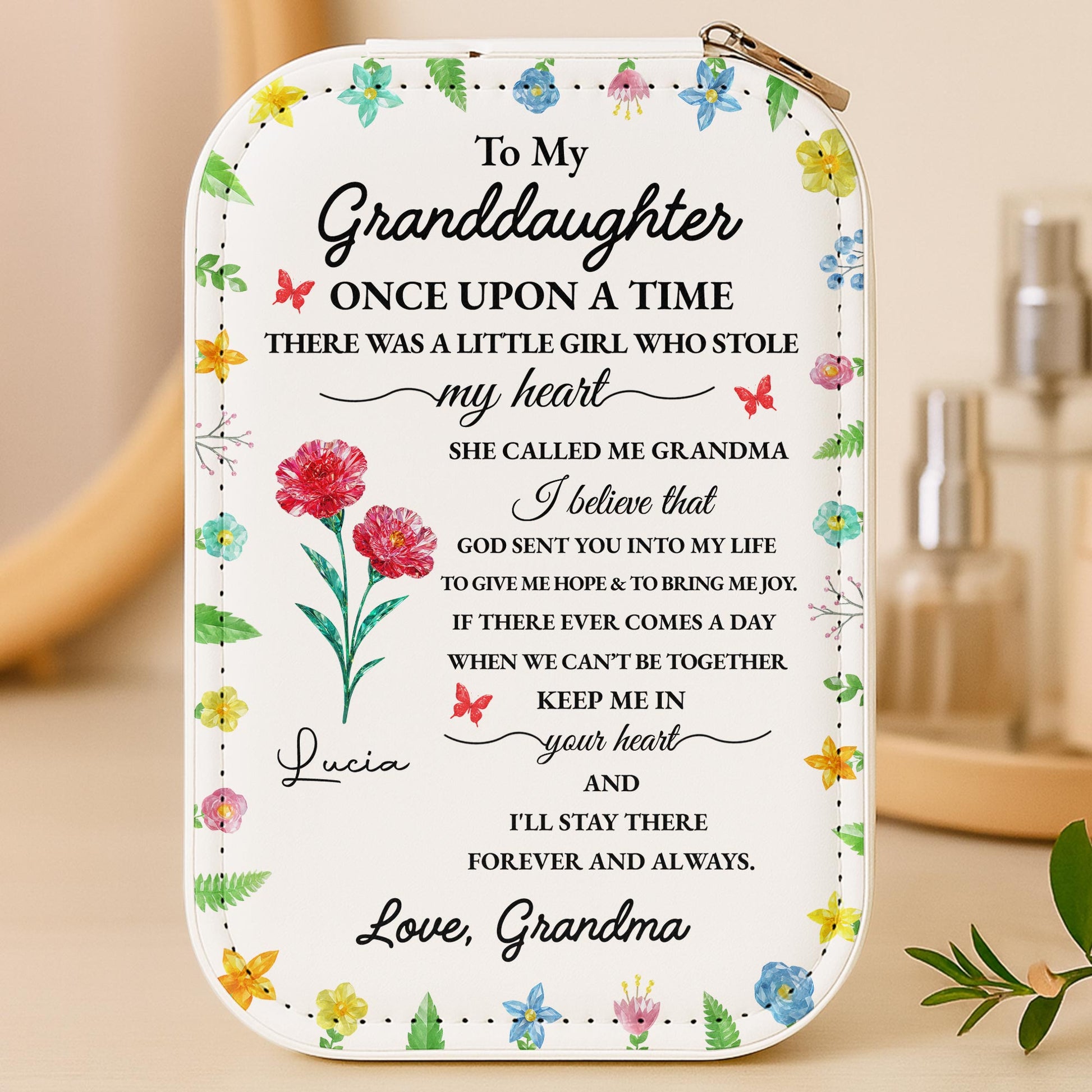 To My Granddaughter Once Upon A Time Flowers And Butterflies