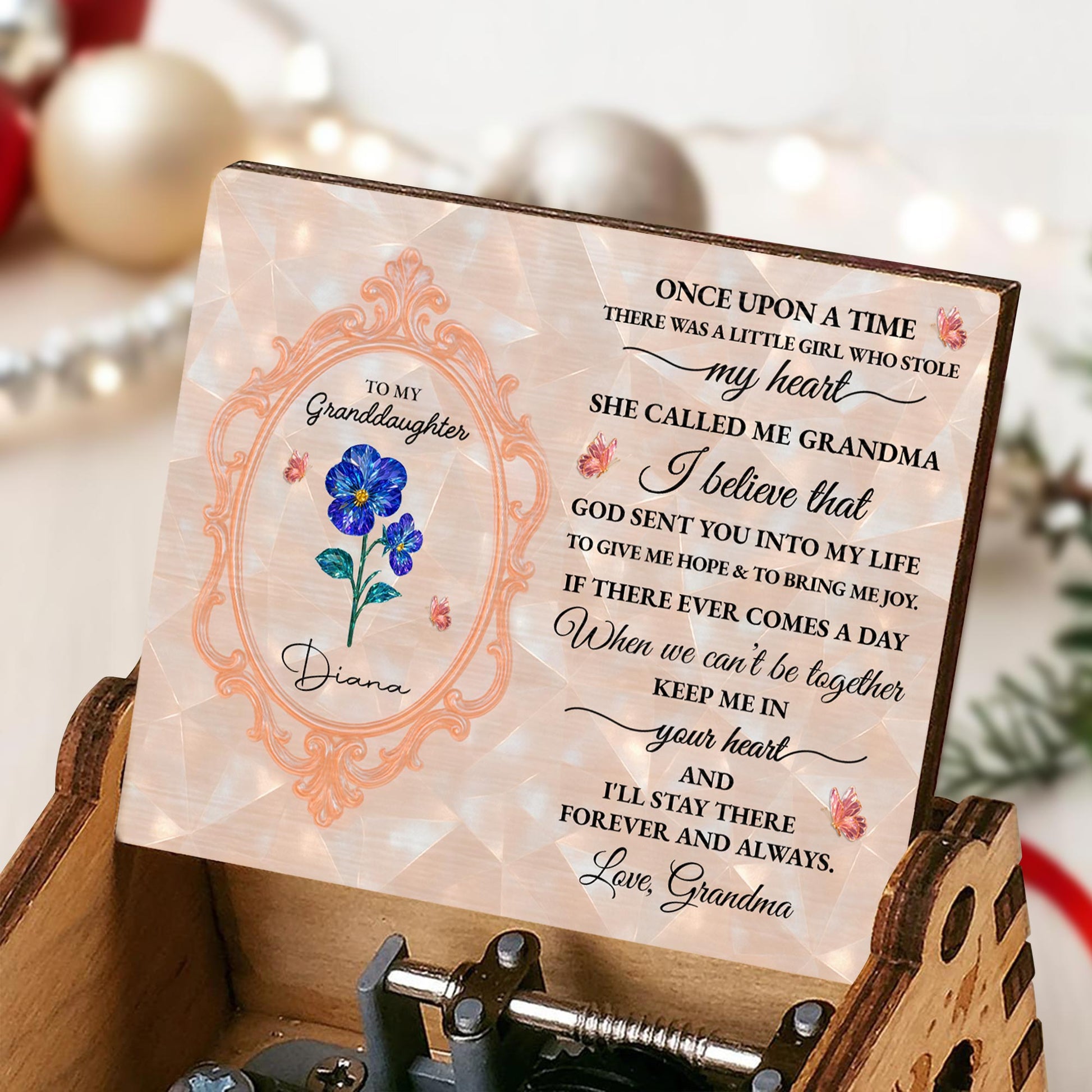 To My Granddaughter, Once Upon A Time, Floral Accents