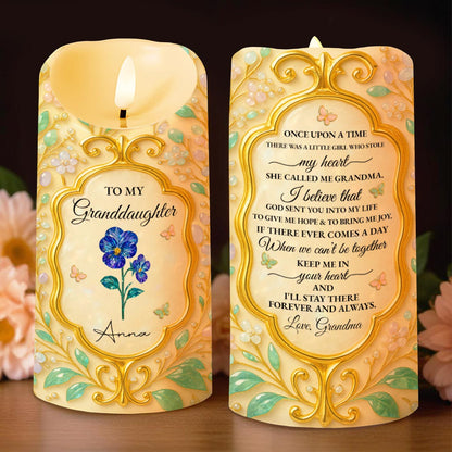 To My Granddaughter, Love Always, Flowers And Leaves Design