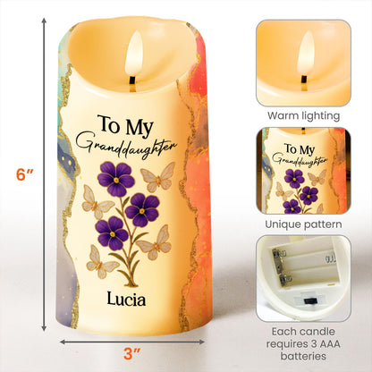 Always Remember You Are Braver, Butterflies And Flowers - Personalized Custom LED Candle - GDT418_LECA