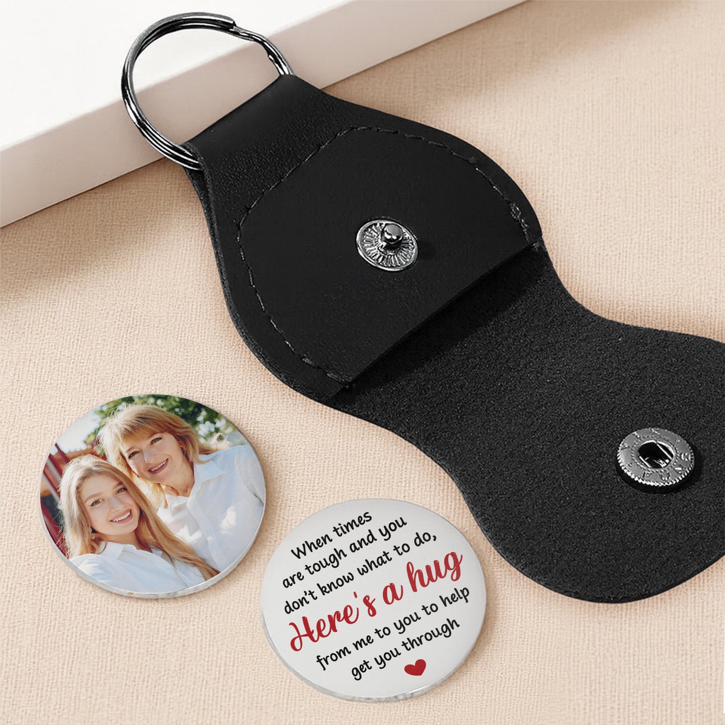 Here's A Hug From Me To You, Heart Design - Personalized Custom Pocket Hug - GDT425_HTOK