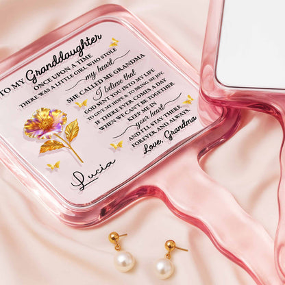 To My Granddaughter, Love Grandma, Flowers And Butterflies