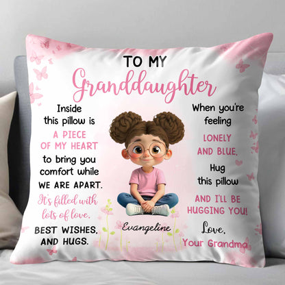 Piece Of My Heart Comfort Pillow With Girl And Hearts - Personalized Custom Pillow, Insert Included - GDT435_PLW
