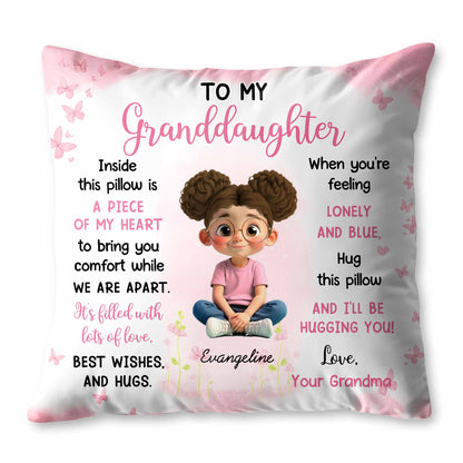 Piece Of My Heart Comfort Pillow With Girl And Hearts - Personalized Custom Pillow, Insert Included - GDT435_PLW