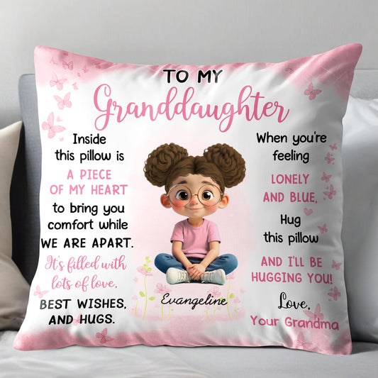 Piece Of My Heart Comfort Pillow With Girl And Hearts