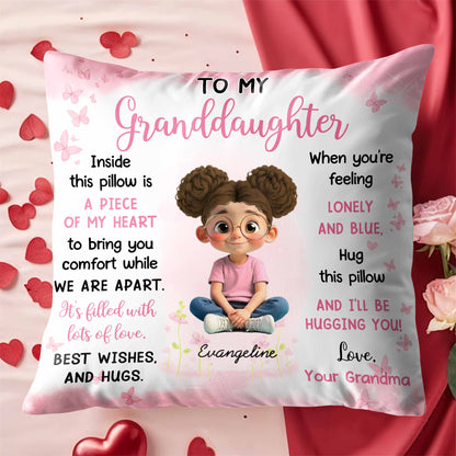 Piece Of My Heart Comfort Pillow With Girl And Hearts