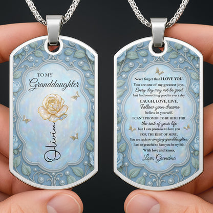 To My Granddaughter, Follow Your Dreams Necklace