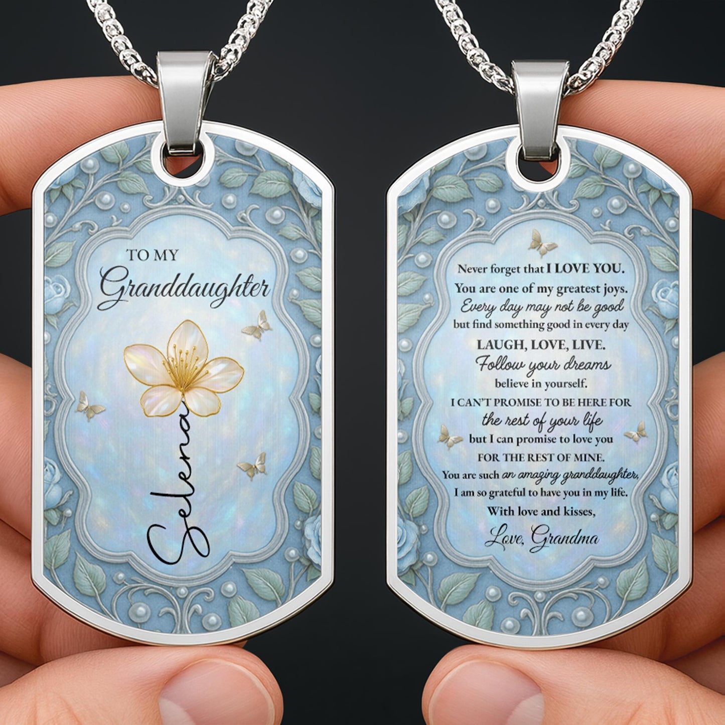 To My Granddaughter, Follow Your Dreams Necklace