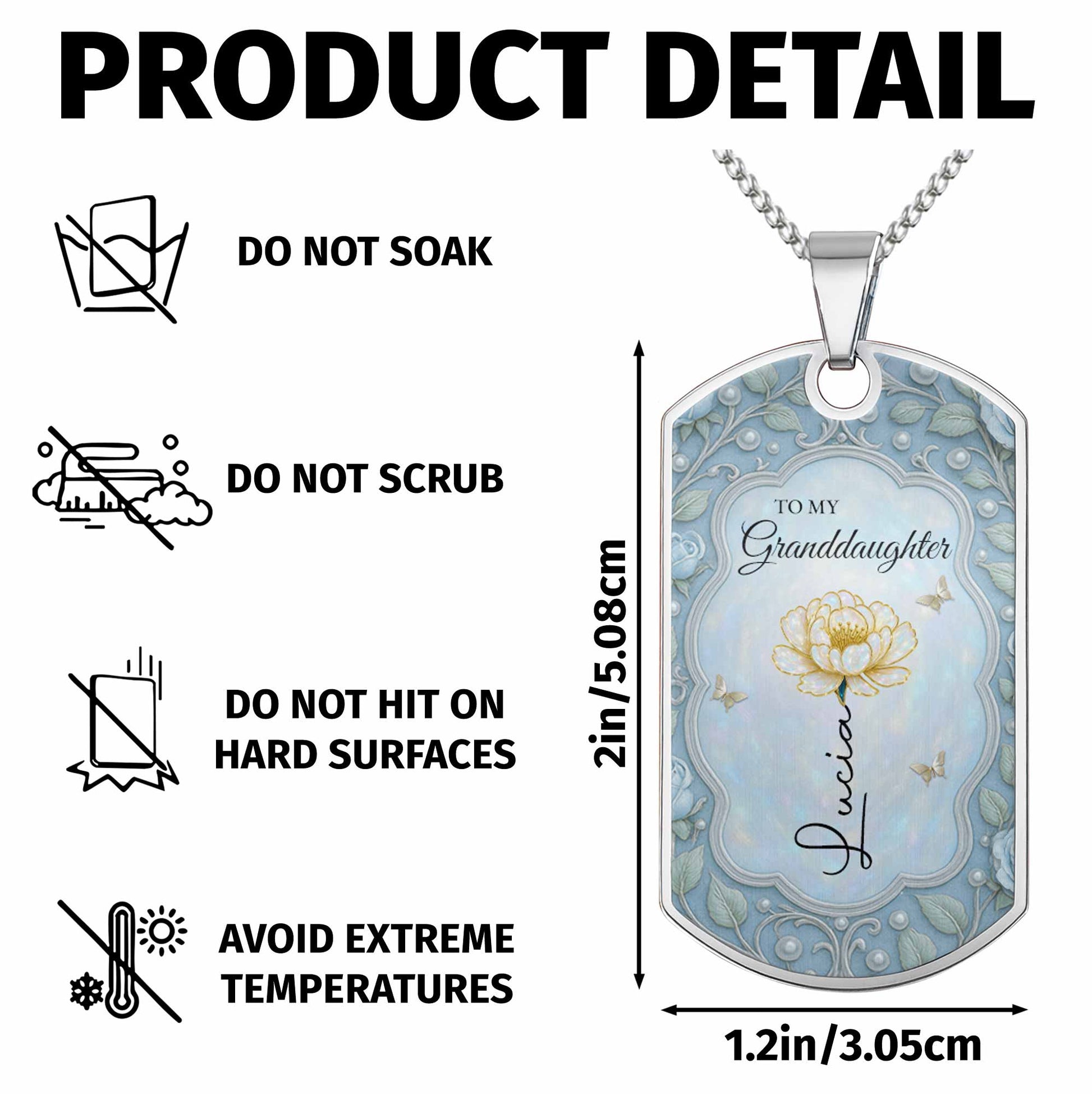 To My Granddaughter, Follow Your Dreams Necklace