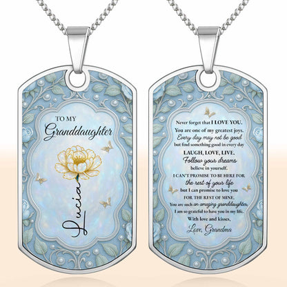 To My Granddaughter, Follow Your Dreams Necklace