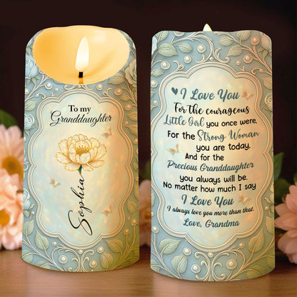 To My Granddaughter, I Love You, Flowers And Butterflies