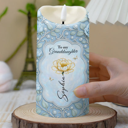 To My Granddaughter, I Love You, Flowers And Butterflies