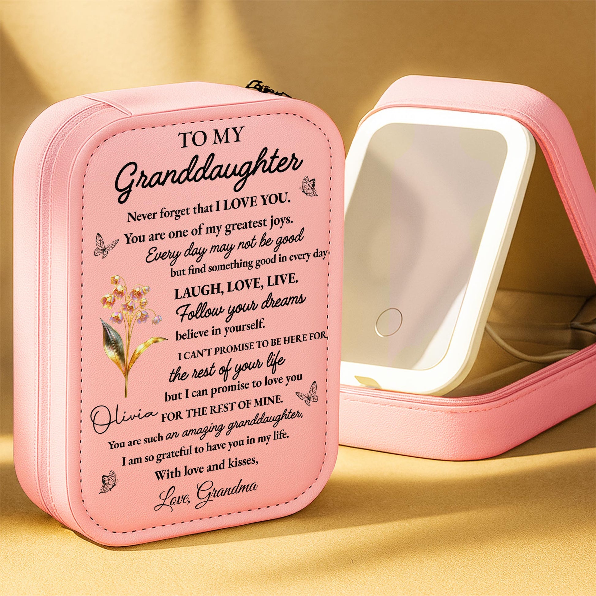 To My Granddaughter, Love Promise Reflective Flowers