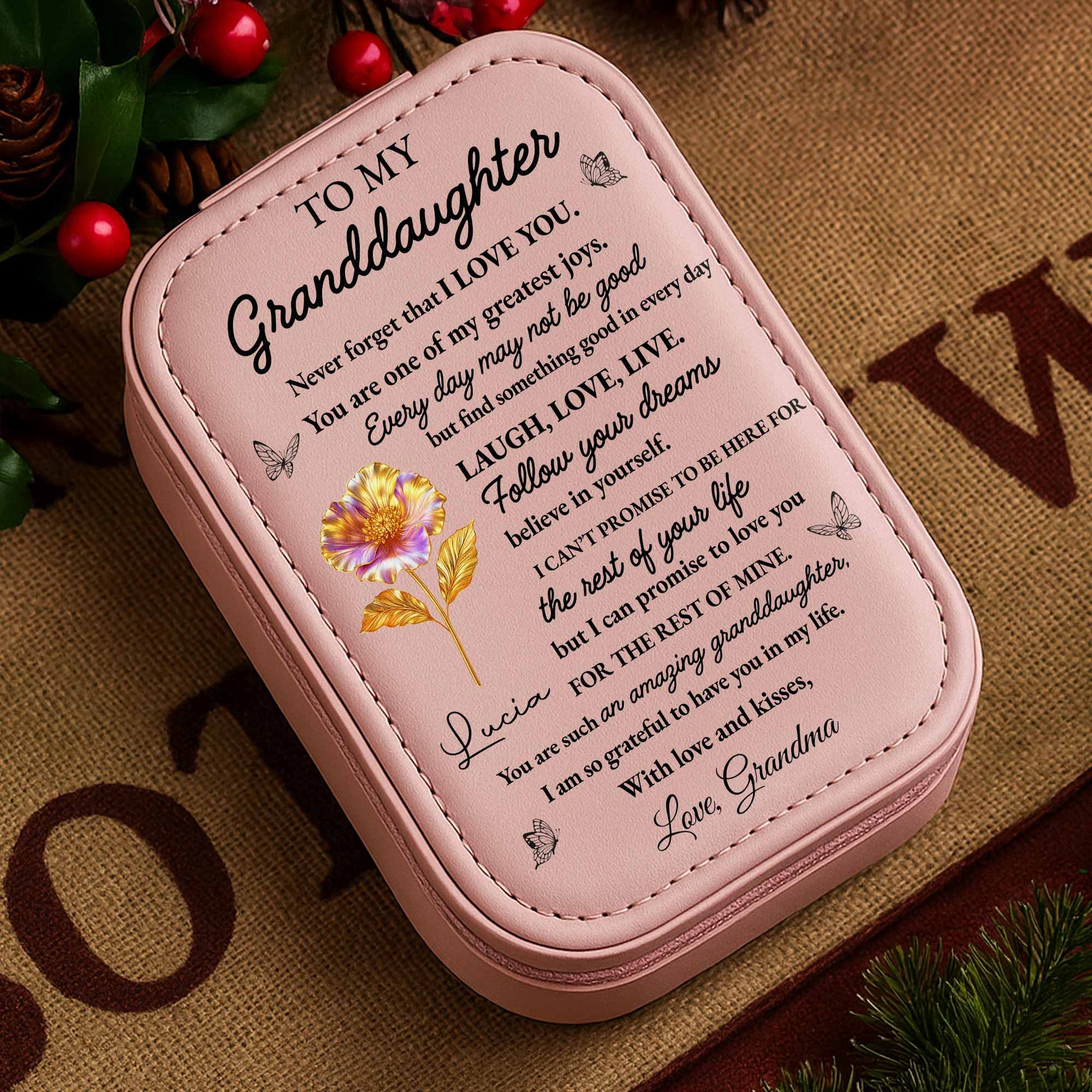 To My Granddaughter, Love Promise Reflective Flowers