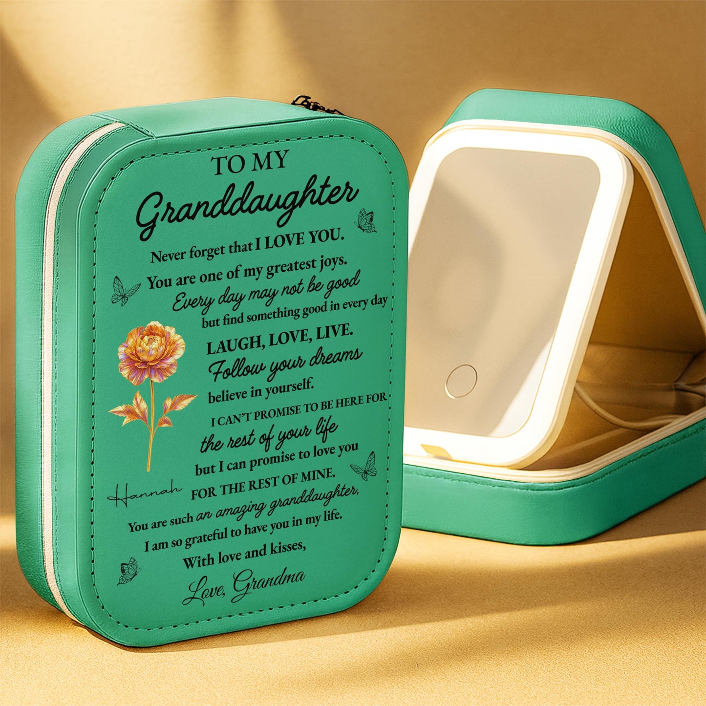 To My Granddaughter, Love Promise Reflective Flowers