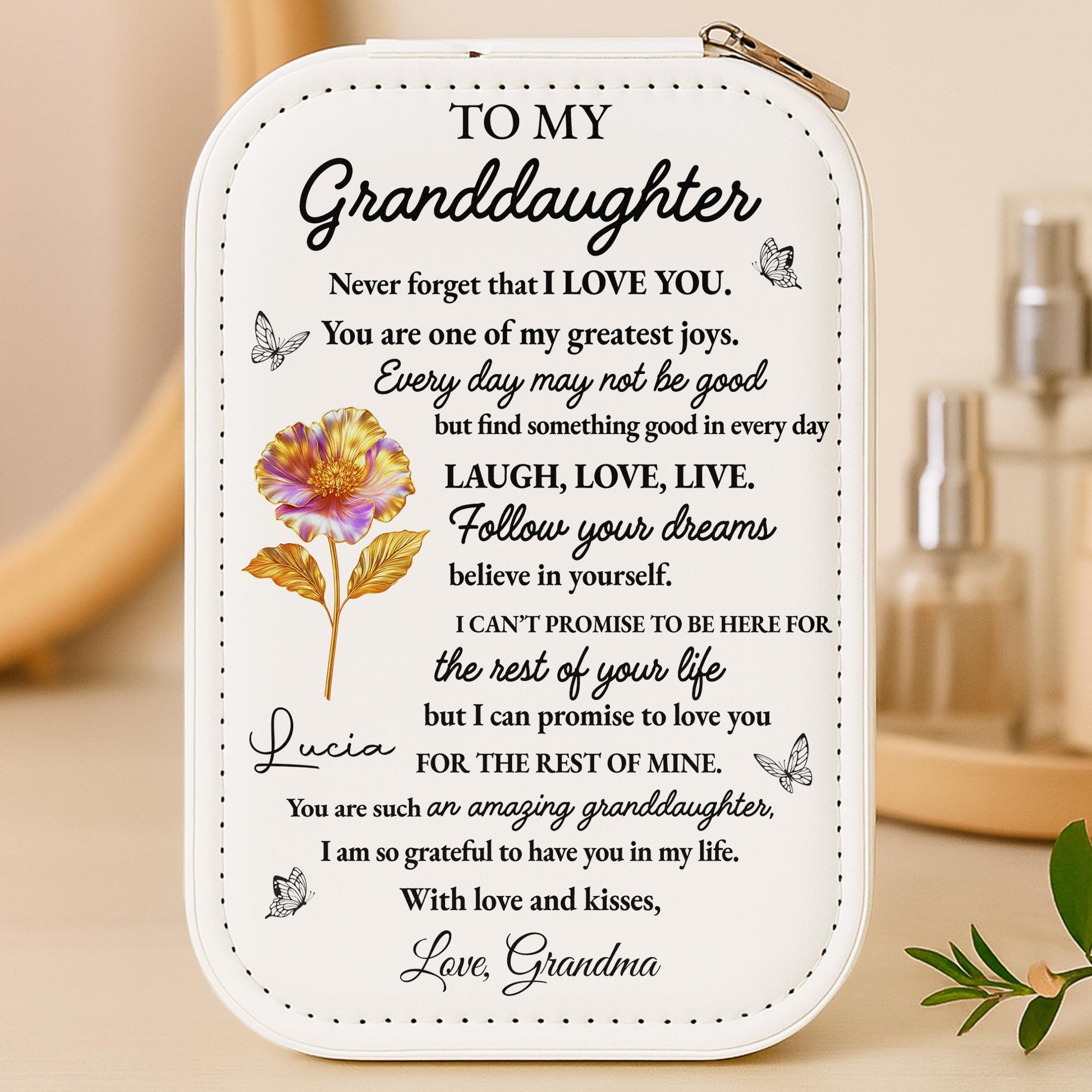 To My Granddaughter, Love Promise Reflective Flowers