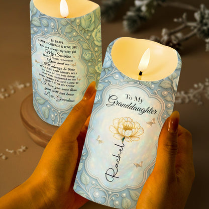 To My Granddaughter, Flower and Hearts Design