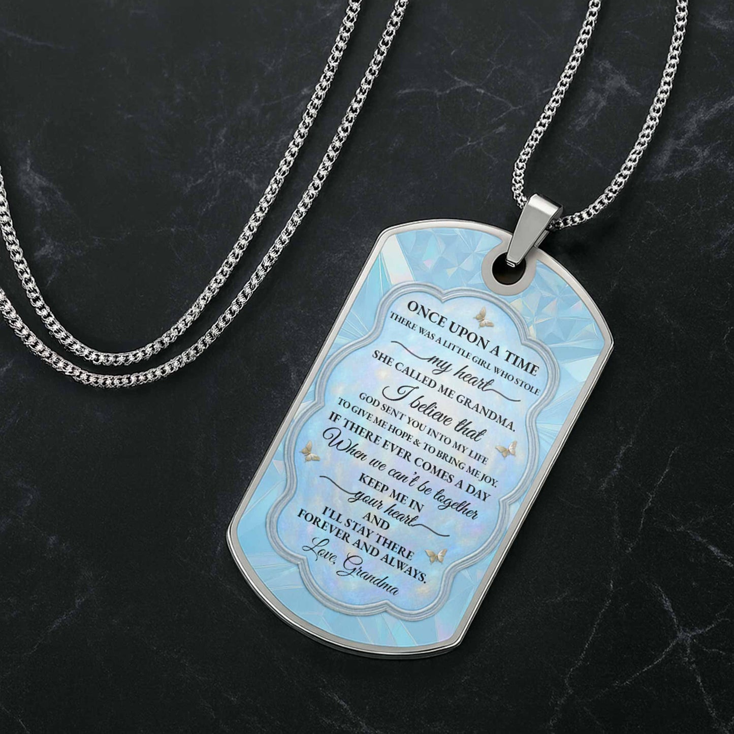 To My Granddaughter, A Butterfly And A Heart Design