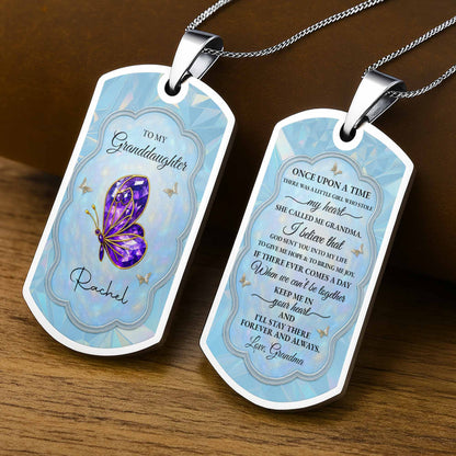 To My Granddaughter, A Butterfly And A Heart Design