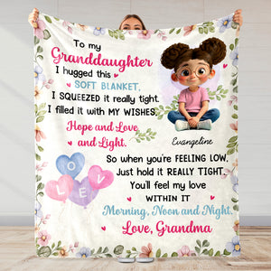 To My Granddaughter, Love and Light Soft Blanket