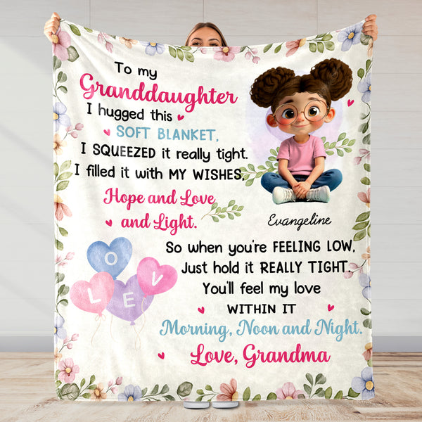 To My Granddaughter, Love and Light Soft Blanket
