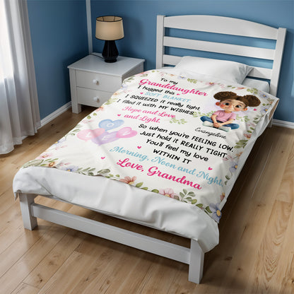 To My Granddaughter, Love and Light Soft Blanket